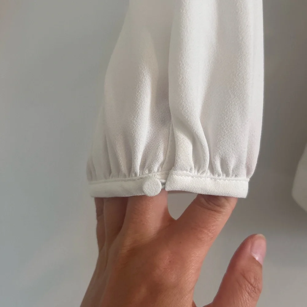 J. crew 6 tall Elegant White Wrap Blouse